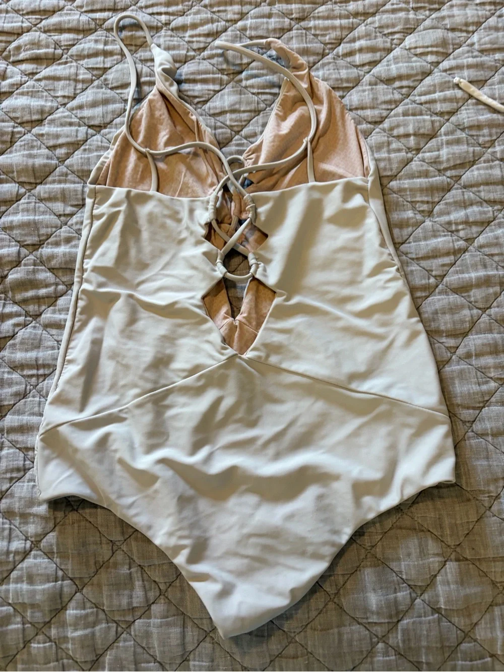 acacia swimwear Kokomo Cream One-Piece Swimsuit size large